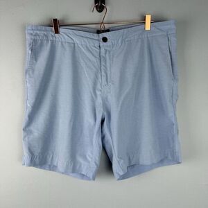 Faherty Mens Blue All Day Chino 8" Performance Stretch Drawstring Shorts Size 40